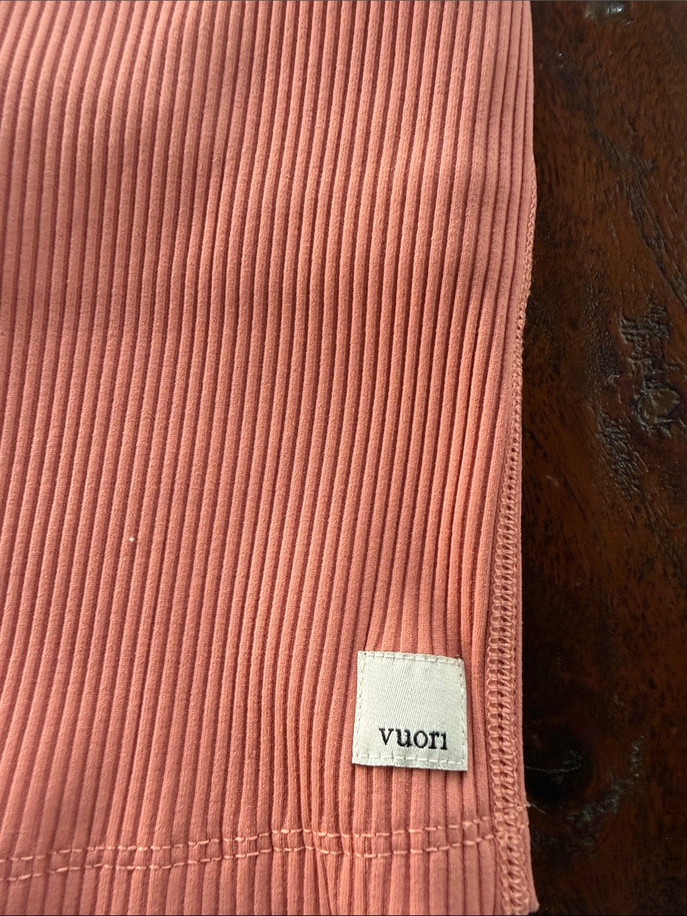 Vuori Ribbed Tank Bundle in Rosewood Pink, Olive Green, and Denim Blue - Picture 2 of 5